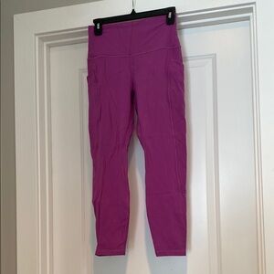 Vibrant Purple High-Waisted Leggings